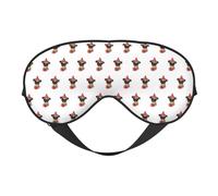 Cute Happy Birthday Pug Puppy Printing Soft Dual-Use Sleep Blocks Light Efficiently Blackout Eye Mask for Sleeping