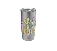 Cute Happy Cactus Plants Houseplants Funny Faces Graphics Stainless Steel Insulated Tumbler