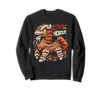 Cute Happy Chinese Lunar New Year of The Horse 2026 Youth Sweatshirt