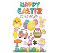 Cute Happy Easter: Coloring Book