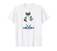 Cute Happy Green Frog Toad Amphibian Frosch Rana T-Shirt