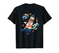 Cute Happy Lighthouse with Hearts Ocean Waves T-Shirt