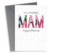 Cute Happy Mother's Day Card - To a Wonderful Mam