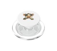 Cute Happy Peeking Calf Cartoon Animal PopSockets PopGrip for MagSafe