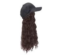 Cute Hat Wigs Caps - Portable Bucket Hat Wig | Adjustable Baseballs Fake Wigs | Long Braids Cap Wig Hat | Braiding Hair Extensions | Synthetic Wig | Rubber Bands For Women Brown Light Brown