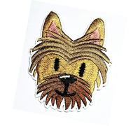 Cute Head Dog Yorkshire Terrier Patch Animal Cartoon Logo Jacket Polo T- Shirt Hat Backpacks Patch Puppy Pug Beagle Husky Bulldog German Shepherd Dogs Applique Embroidered Iron On Sew On Badge (08)