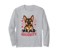 Cute Head of Security Pet Kawaii German Shepherd Dog Lover Long Sleeve T-Shirt