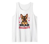 Cute Head of Security Pet Kawaii German Shepherd Dog Lover Tank Top