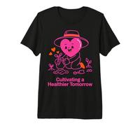 Cute Heart Gardening Design - Cultivate a Healthier Tomorrow Premium T-Shirt