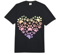 Cute Heart Paws Funny Design for Cat Owners Comfort Colors Adult Heavyweight T-Shirt
