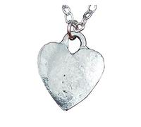 Cute Heart Pendant, 10th Anniversary Tin Necklace, Handmade in Fine Pewter, by William Sturt