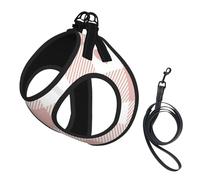 Cute Heart Pink Buffalo Plaid Pattern,Pet Harness,Adjustable Reflective Dog Harness,Pet Leash Vest,M