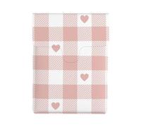 Cute Heart Pink Buffalo Plaid Pattern, PU Leather Laptop Sleeve, Notebook Bag Laptop Case Sleeve Tablet Briefcase