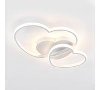 Cute Heart Shaped Ceiling Lamp Creative Children's Room Ceiling Light Iron Lamp Body Acrylic Lampshade 3000-6000K LED Ceiling Light Fixture Decorative Recessed Dimmable Chandelier For Bathroom (White