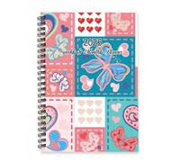 Cute Hearts and Butterflies Diary 2026 A5 To Do List Notebook Notepads Diary 2026 Women Planner for Student Week To View Monthly Year Planner with Dotted Line Note Page Slim