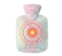Cute Heating Bottle - Heated Water Bag, Hot Bottle with Cloth Cover, Warm Bag with Large Capacity, Foot Warmer, Winter Accessory for Keeping Feet Hands Body Warm Safe Comfortable