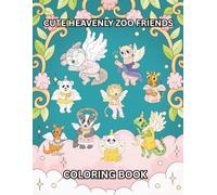 Cute Heavenly Zoo Friends for Kids: Amazing Coloring pages with Animal Angels for Children Ages 4-8