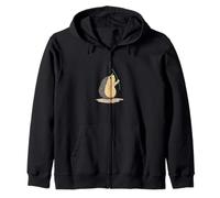 Cute Hedgehog admiring the beautiful dandelion Zip Hoodie
