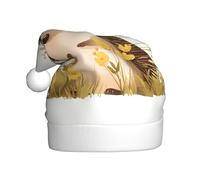 Cute Hedgehog Adult Holiday Hat â€“ Festive Party Hat With Plush Piping And Pom-Pom, Durable Print Design, Perfect For Christmas, New Year'S, Halloween, And More