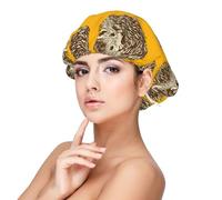 Cute Hedgehog,Adult's Satin Sleeping Cap - Women's Elastic Sleep Bonnet, Adjustable Overnight Hair Cover