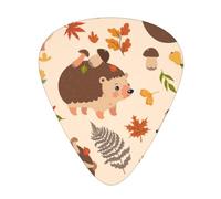 Cute Hedgehog And Mushroom,12 Pcs Guitar Pick,3 Different Thickness Plectrums for Acoustic Guitar Bass Ukulele (0.46mm 0.96mm 0.71mm)