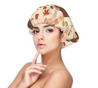 Cute Hedgehog And Mushroom,Adult's Satin Sleeping Cap - Women's Elastic Sleep Bonnet, Adjustable Overnight Hair Cover