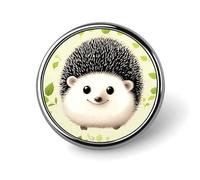 Cute Hedgehog Button Pin,Design Your Own Personalized Pin Back Button Badges Exquisite Round Badge Travel Brooch Metal Decorative Pins for Hat Clothes Backpack
