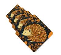 Cute Hedgehog Car Air Freshener Cards Set of 4 Pieces Long Lasting Hanging Scented Cards Auto Aromatherapy Tablets Personalized Car Fresheners Gifts for Men Women - Lavender Scent