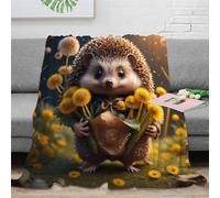 Cute Hedgehog Cartoon Printed Blanket,Ultra Warm Blanket, Living Blanket, Soft And Comfortable Throw, Sofa Blanket 40x50inch(100x130cm)