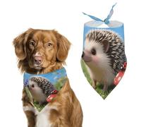 Cute Hedgehog Dog Bandana, Soft Breathable Pet Scarf, Personalized Dog Bib Kerchief for Small Medium Large Dogs Cats, Exquisite Pet Neckerchief for Daily Wear, Travel, Party