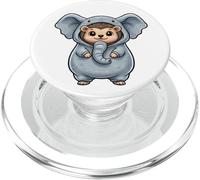 Cute Hedgehog Dressed as an Elephant Costume PopSockets PopGrip for MagSafe