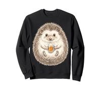 Cute Hedgehog Drinking Beer Mug Funny Animal Sweatshirt