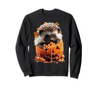 Cute Hedgehog Dripping Pumpkin Candy Corn Halloween Animal Sweatshirt