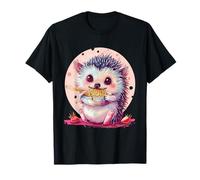 Cute Hedgehog Eating Ramen Kawaii Anime Japanese Noodles T-Shirt