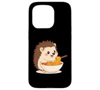 Cute Hedgehog Eats Ramen Noodles Case for iPhone 15 Pro