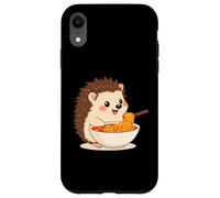 Cute Hedgehog Eats Ramen Noodles Case for iPhone XR