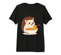 Cute Hedgehog Eats Ramen Noodles Premium T-Shirt