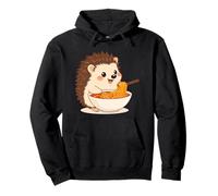 Cute Hedgehog Eats Ramen Noodles Pullover Hoodie