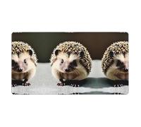 Cute Hedgehog Extra Large Rubber Mouse pad 16x29.5in, Strong Adhesion, Durable, Suitable for a Wide Range of Occasions
