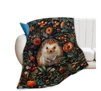 Cute Hedgehog Forest Decor Super Cozy Plush Lightweight Soft Flannel Fleece Jungle Animal Blanket Gifts For Girls Boys Kids Women Men Teenager For Sofa Bed Couch 40"X50"