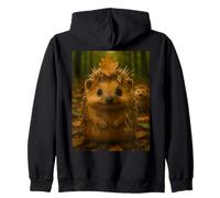 Cute Hedgehog Funny Fall Forest Animal Zip Hoodie