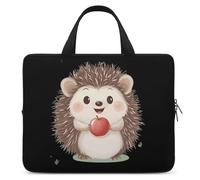 Cute Hedgehog Funny Laptop Sleeve Case with Carry Handle Waterproof Protective Computer Cover 10-17 Inch
