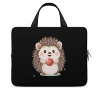 Cute Hedgehog Funny Laptop Sleeve Case with Carry Handle Waterproof Protective Computer Cover 10-17 Inch