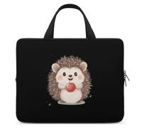 Cute Hedgehog Funny Laptop Sleeve Case with Carry Handle Waterproof Protective Computer Cover 10-17 Inch