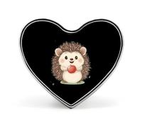 Cute Hedgehog Heart Metal Badge Printed Brooches Cute Button Decorations Pins for Backpack Clothing