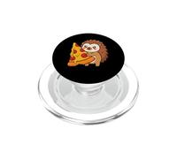 Cute Hedgehog Hugging Pepperoni Pizza Slice Kawaii Cartoon PopSockets PopGrip for MagSafe