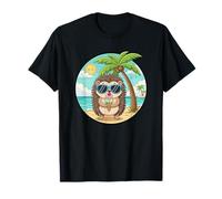 Cute Hedgehog Ice Cream Ocean Paradise Sun T-Shirt