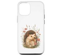 Cute Hedgehog Illustration with Wildflowers Case for iPhone 12/12 Pro