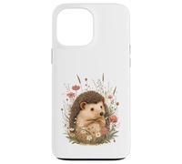 Cute Hedgehog Illustration with Wildflowers Case for iPhone 13 Pro Max