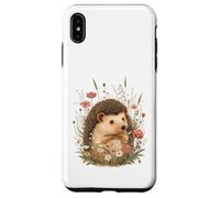 Cute Hedgehog Illustration with Wildflowers Case for iPhone XS Max